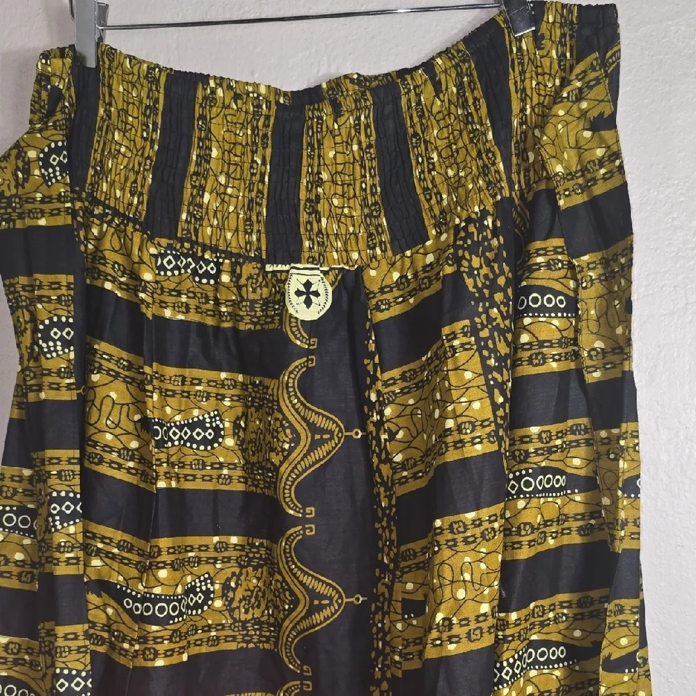 Krishna Black and Yellow Maxi Skirt - Picture 1 of 5